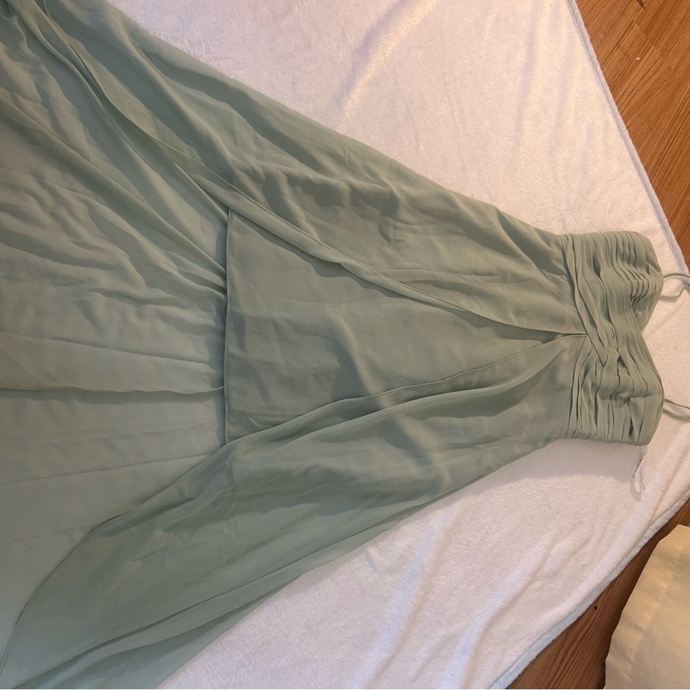 Elegant Green Chiffon Dress